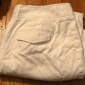 White House black market white flared pants